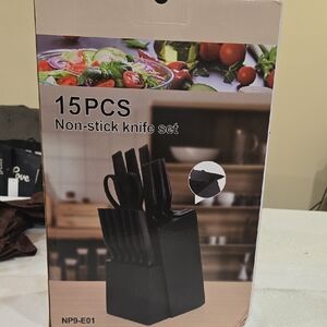 15-Piece Non-Stick Knife Set